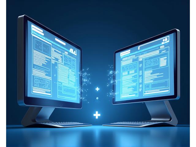 Side-by-side comparison of web layouts, showing AI-driven optimization