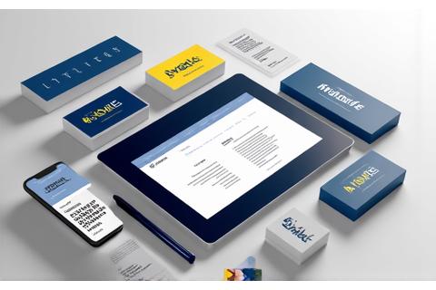 Brand elements applied across various digital and print materials, including a website, business cards, social media profiles, and signage, demonstrating consistency.