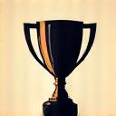 Stylized award trophy icon, signifying design excellence, displayed on a clean background.