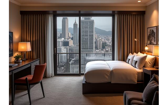 Luxury boutique hotel website with large, inviting imagery and seamless booking flow, designed for a San Francisco clientele.