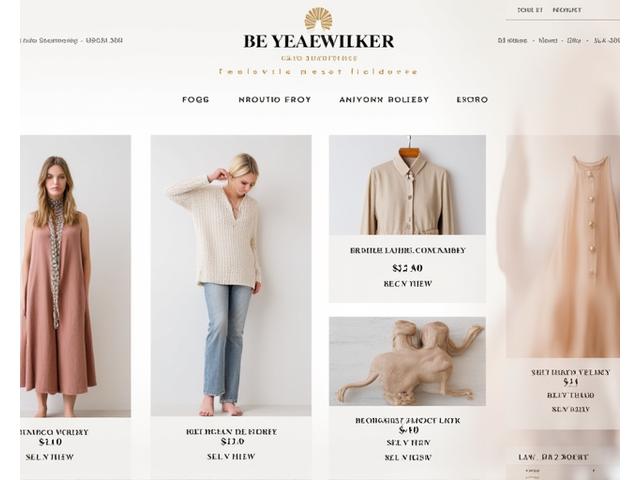 Elegant e-commerce storefront for a San Francisco boutique clothing brand, displaying product quick views.