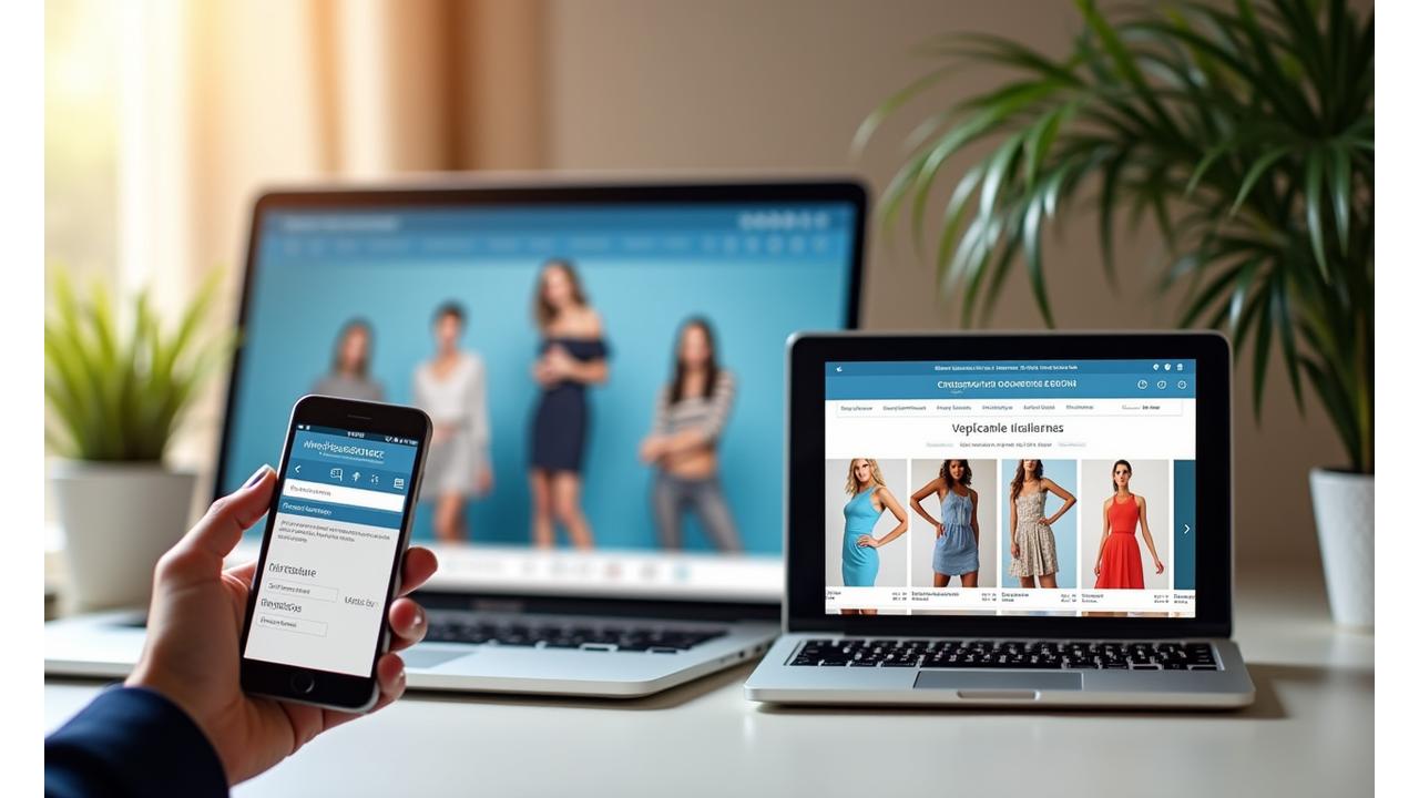 Stylish e-commerce website for Presidio Boutique on multiple devices
