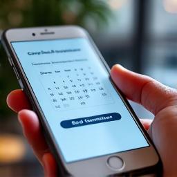 Online calendar with 'Book Consultation' button for attorney appointment scheduling