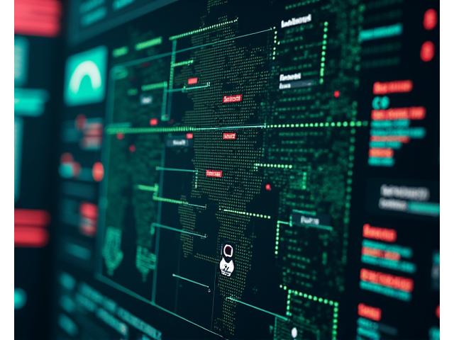Security monitoring dashboard showing real-time threat alerts and firewall activity