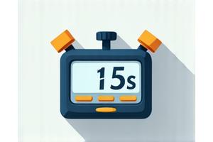 Digital stopwatch displaying a fast load time